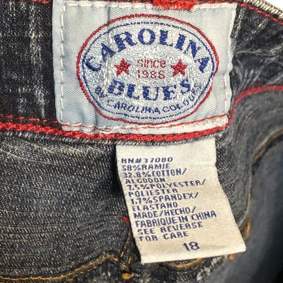 Vintage Carolina Blue Women's Denim Stretch Denim Capri Pants Size 18 - Picture 2 of 5